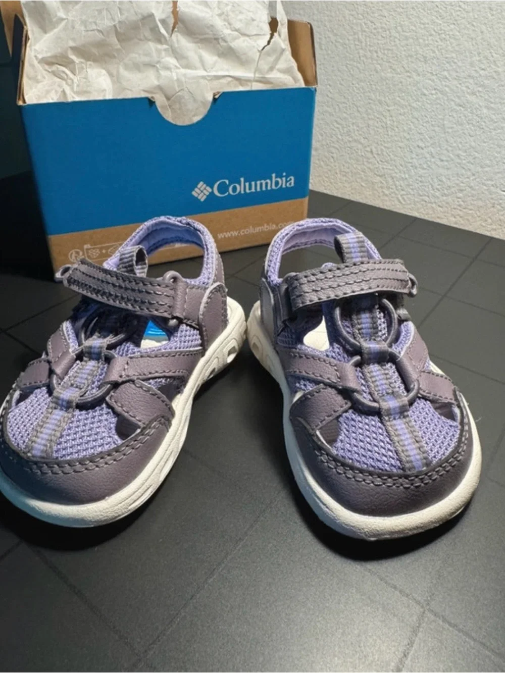 Columbia Kids Lavender/Purple Closed-Toe Sport Sandals